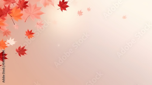 Orange and white maple leaf elements decorative poster background