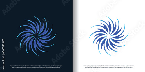 Vortex logo design with creative abstract concept Premium Vector