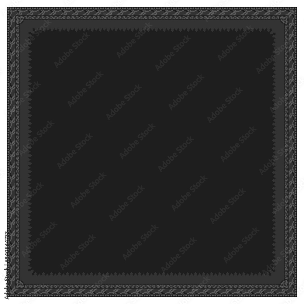 Gothic stylised ornamental frame. Floral patterned decoration.