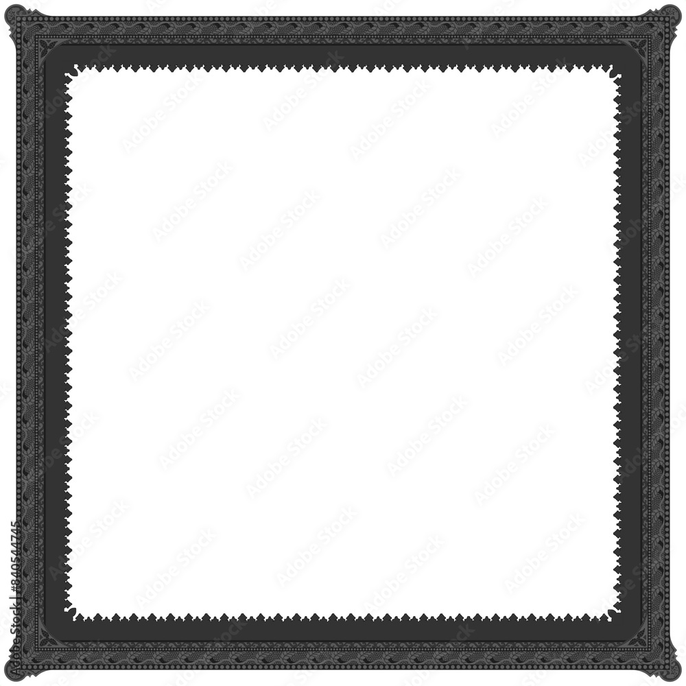 Gothic stylised ornamental frame. Floral patterned decoration.