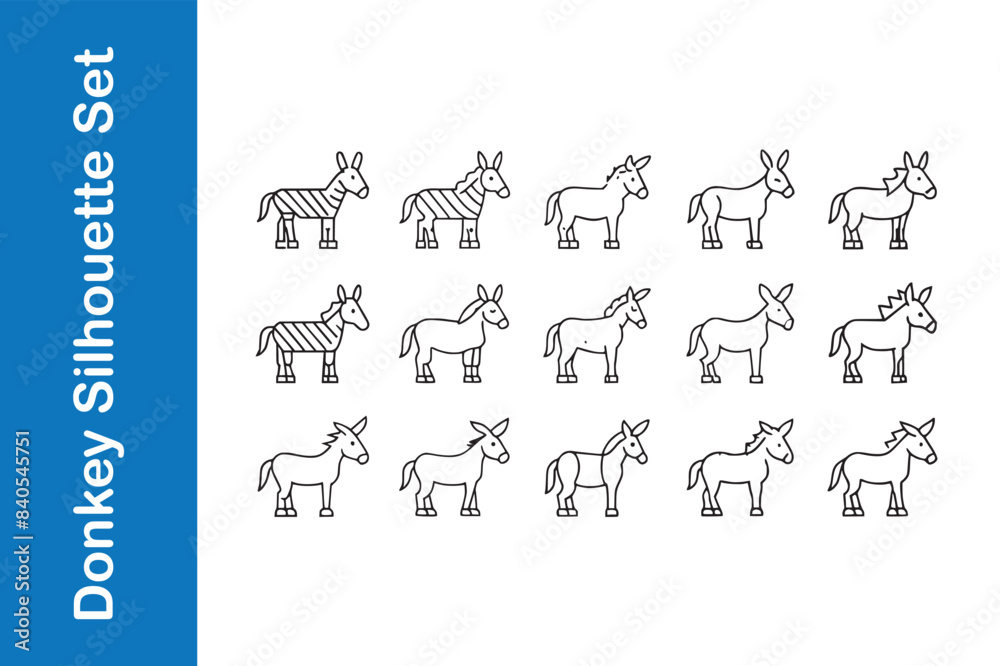 Donkey Icon Set with vector collections. Donkey Icon Set with vector collections.