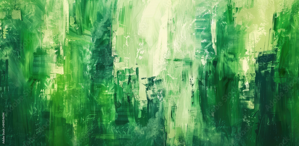 Green and yellow watercolor background. Created with Ai