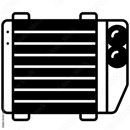 Heater Black Fill Icon