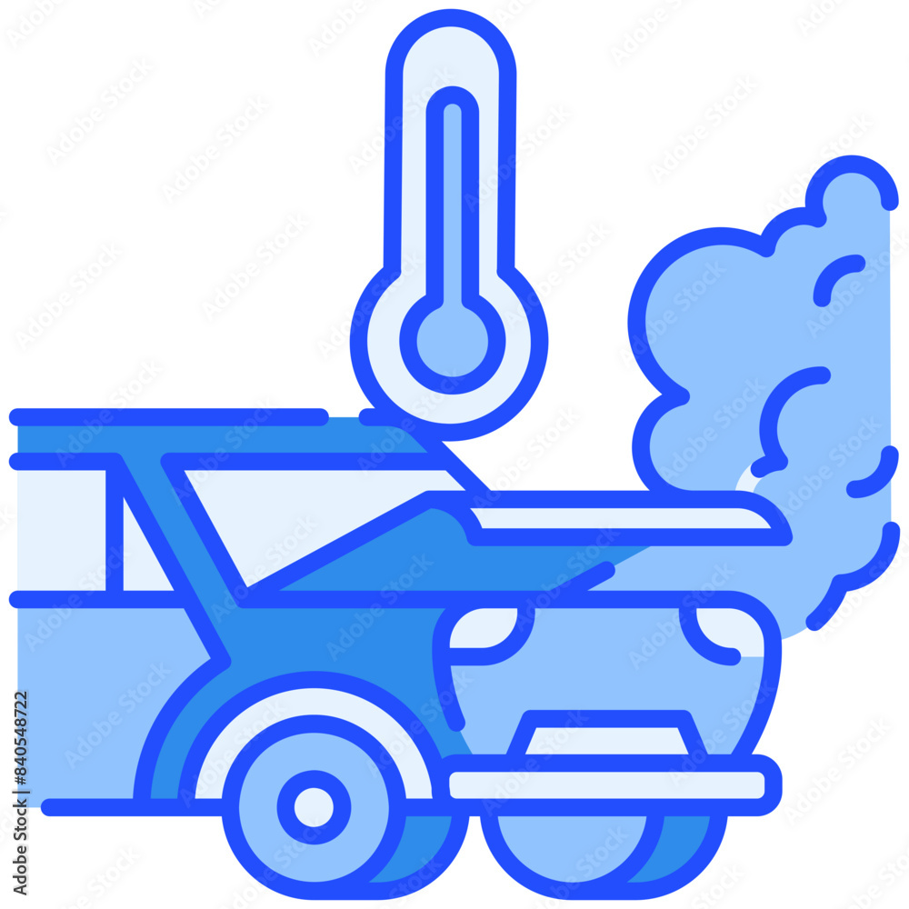 Overheat Blue Color Icon Overheat Blue Color Icon