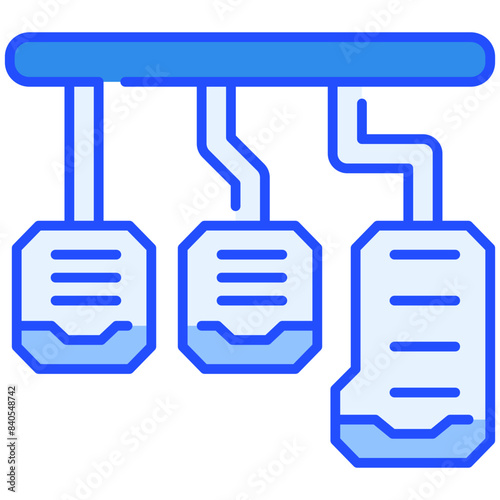 Pedals Blue Color Icon