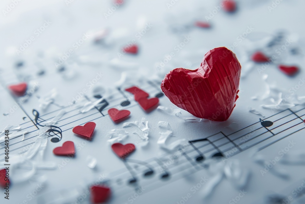 Love Song Setting Realistic photograph of a complete Love songs/music notes,solid stark ...