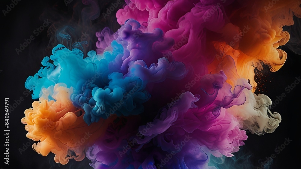 Obraz premium Abstract colorful smoky background