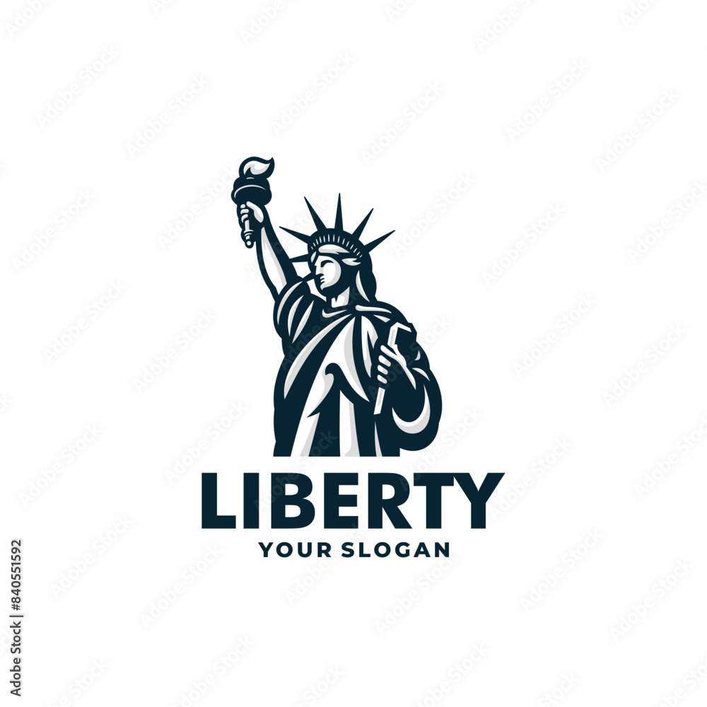 Statue liberty logo vector. EPS 10 editable vector Statue liberty logo vector. EPS 10 editable vector