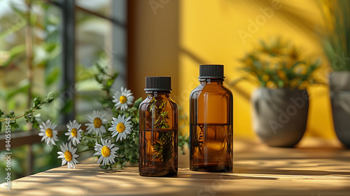 Essential oil bottles with blank label and clipping path. Empty medicine bottle with empty white label. Mock-up Botol Dropper. Serum bottle with empty white label photo