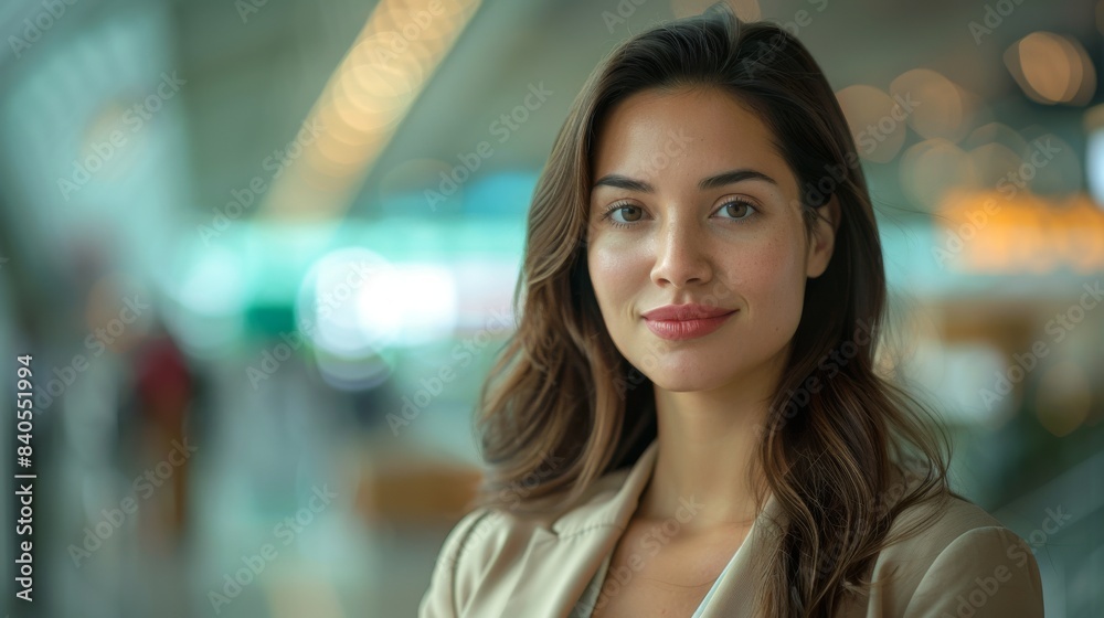 She demonstrates resilience and adaptability as well as dedication to her professional duties during a business trip in a transportation hub like an airport She demonstrates resilience and adaptability as well as dedication to her professional duties during a business trip in a transportation hub like an airport