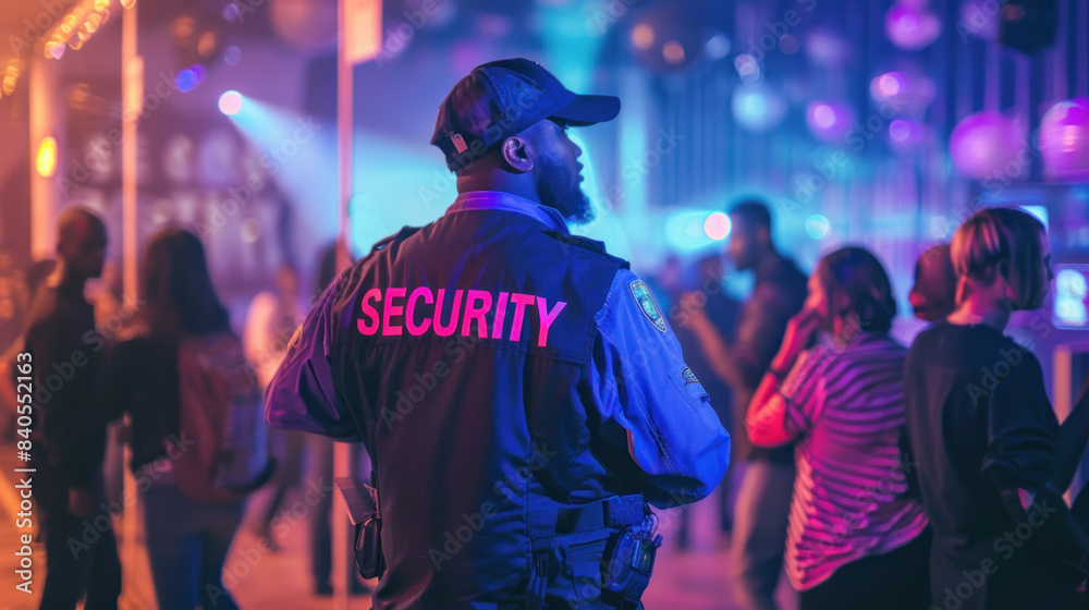 Fototapeta premium Security officer in a night club