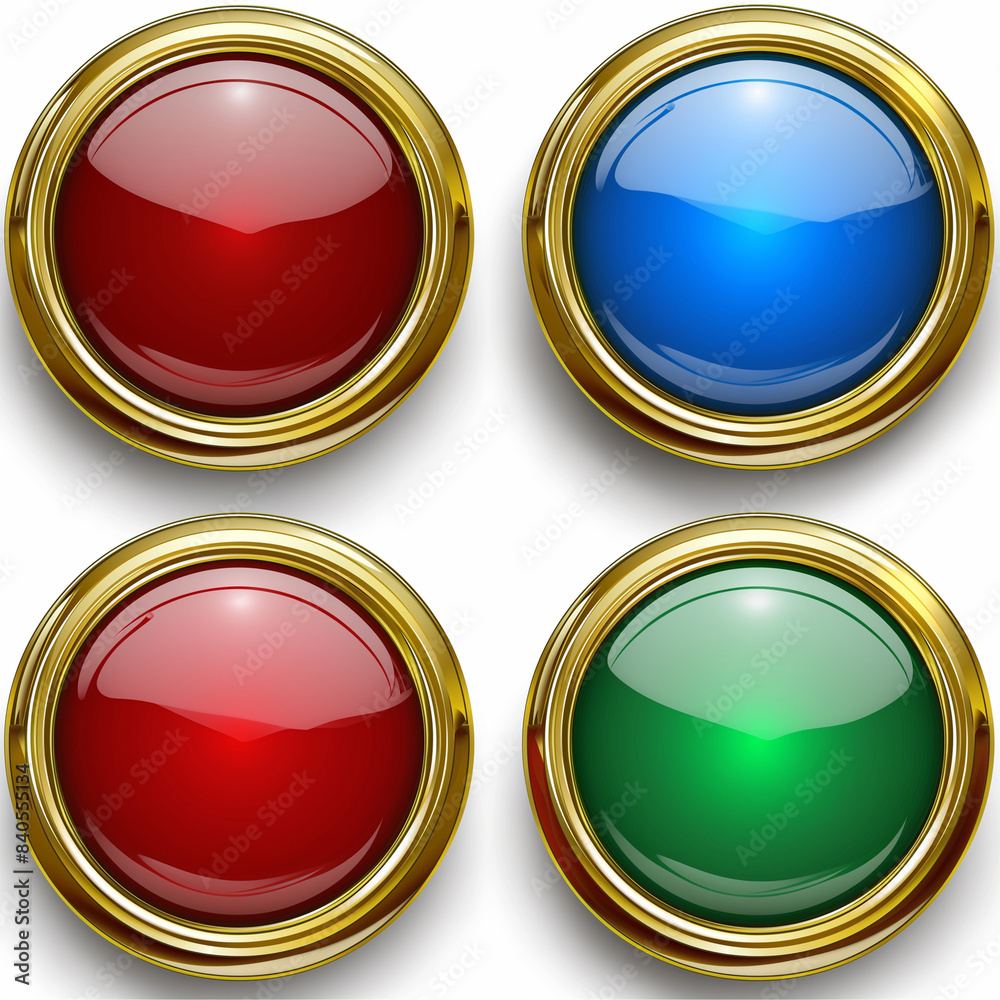 Asset of Glossy button isolation, Illustration. Asset of Glossy button isolation, Illustration.