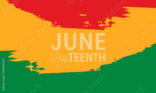 Juneteenth Freedom Day grunge texture illustration, African-American history and heritage. Background for banner photo