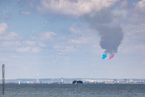 Red Arrows fly by for 80th Anniversary of D-Day 