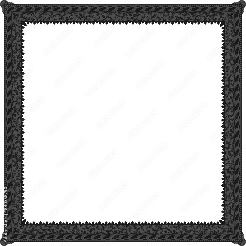 Gothic stylised ornamental frame. Floral patterned decoration. Gothic stylised ornamental frame. Floral patterned decoration.
