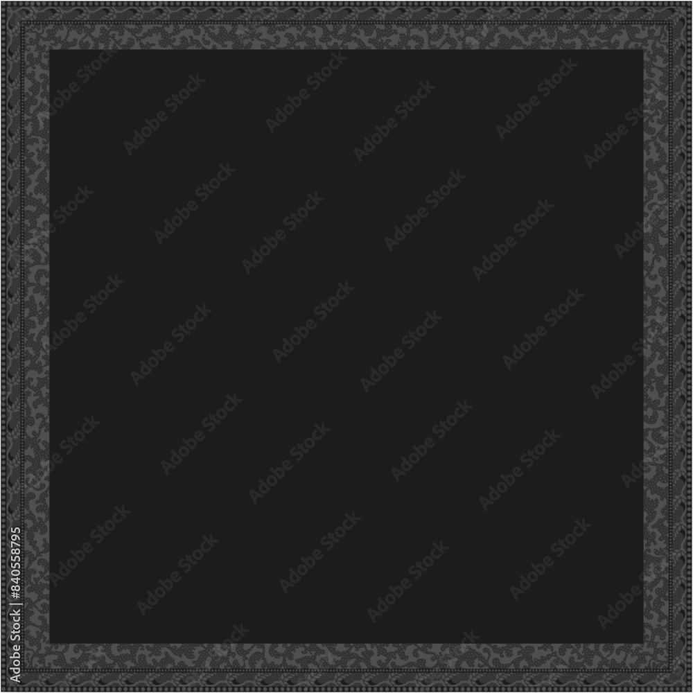 Obraz premium Gothic stylised ornamental frame. Floral patterned decoration.