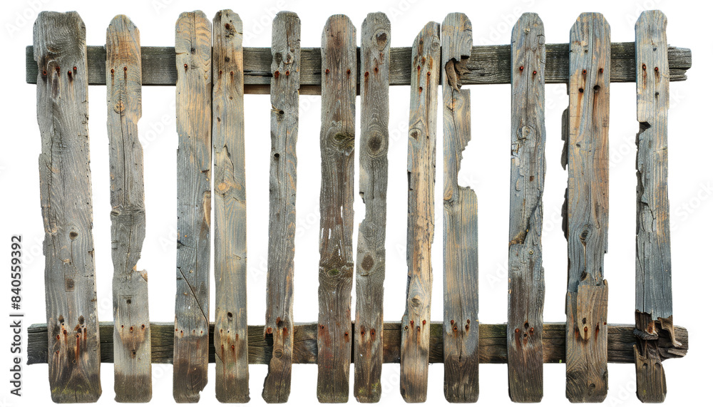 Weathered wooden fence panel with distressed texture and natural aged wood. Rustic outdoor decor or vintage design element. Weathered wooden fence panel with distressed texture and natural aged wood. Rustic outdoor decor or vintage design element.