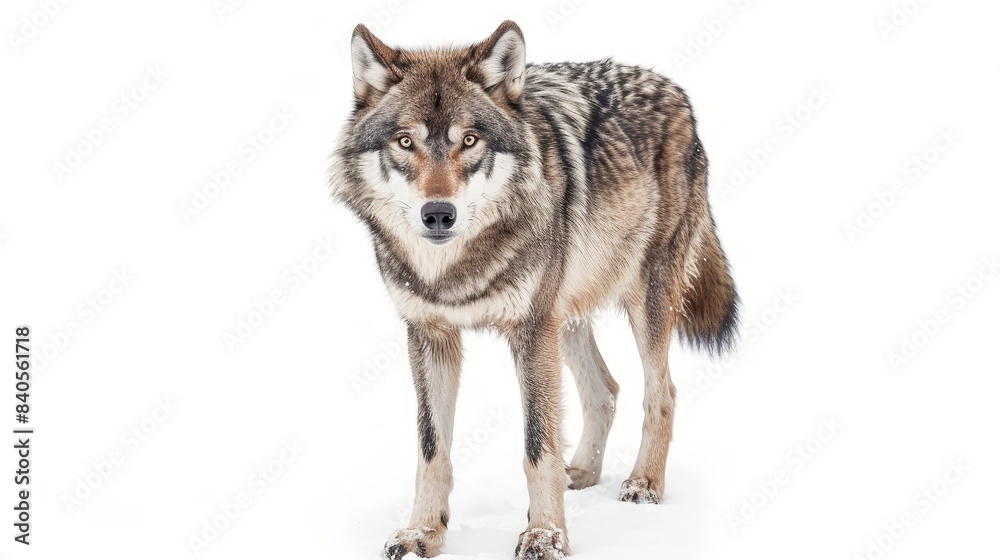 wolf in front of white background wolf in front of white background