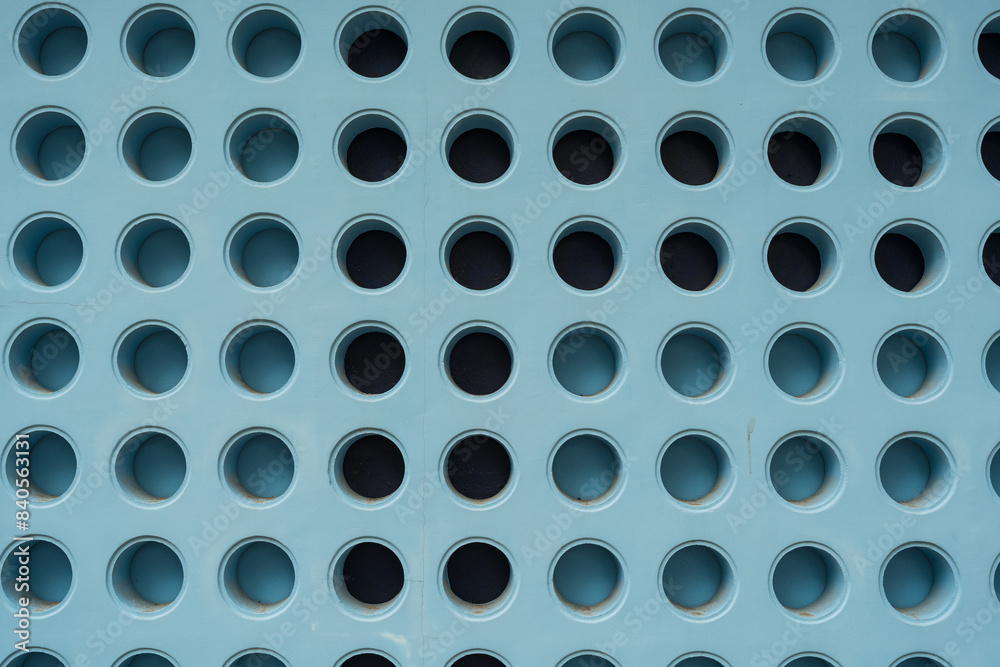 Close up blue cement hole wall background Close up blue cement hole wall background
