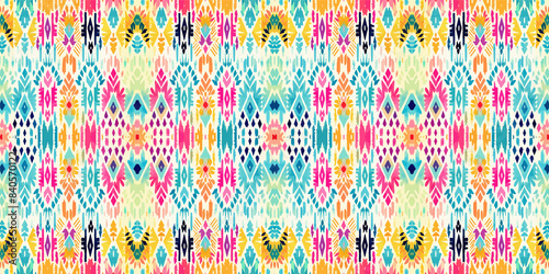 Seamless batik pattern,Seamless tribal batik pattern,and Seamless colorful pattern resemble ethnic boho, Aztec,and ikat styles.designed for use in wallpaper,fabric,curtain,carpet,Batik Embroidery