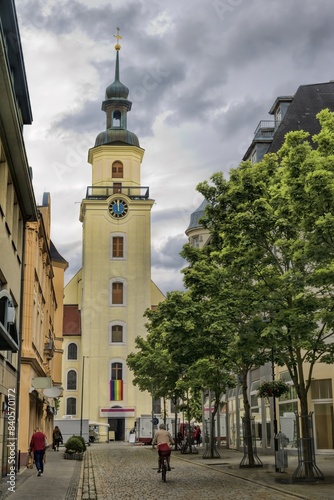 Obraz na płótnie forst, deutschland - stadtkirche st. nikolai in der altstadt w salonie