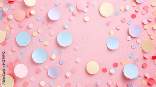 Happy paper confetti background - Celebration design