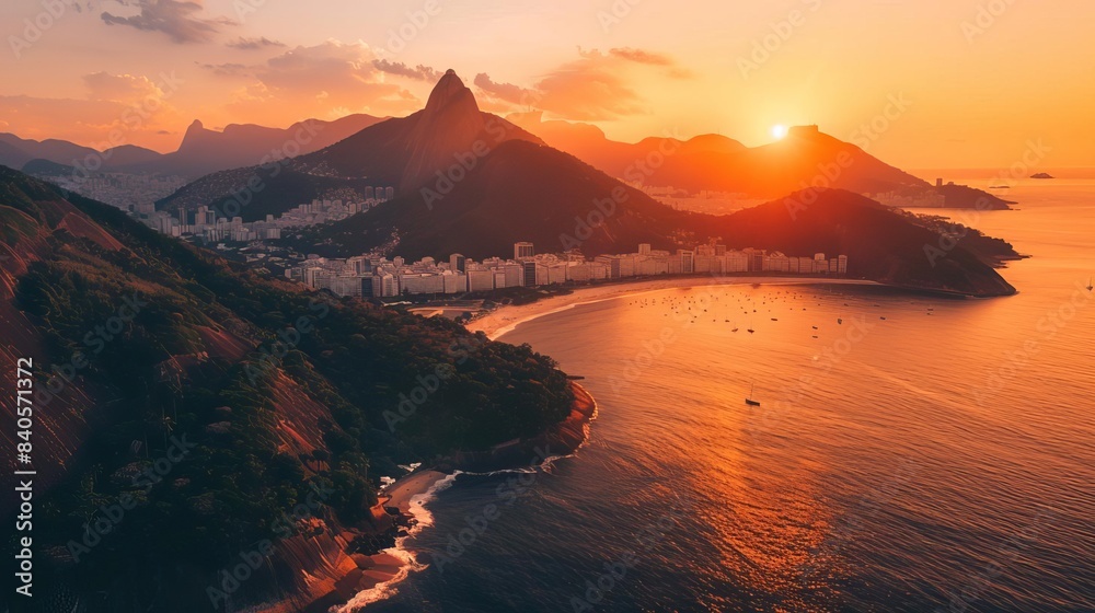 rio de janeiro at golden hour iconic mountains wide angle cinematic wallpaper rio de janeiro at golden hour iconic mountains wide angle cinematic wallpaper