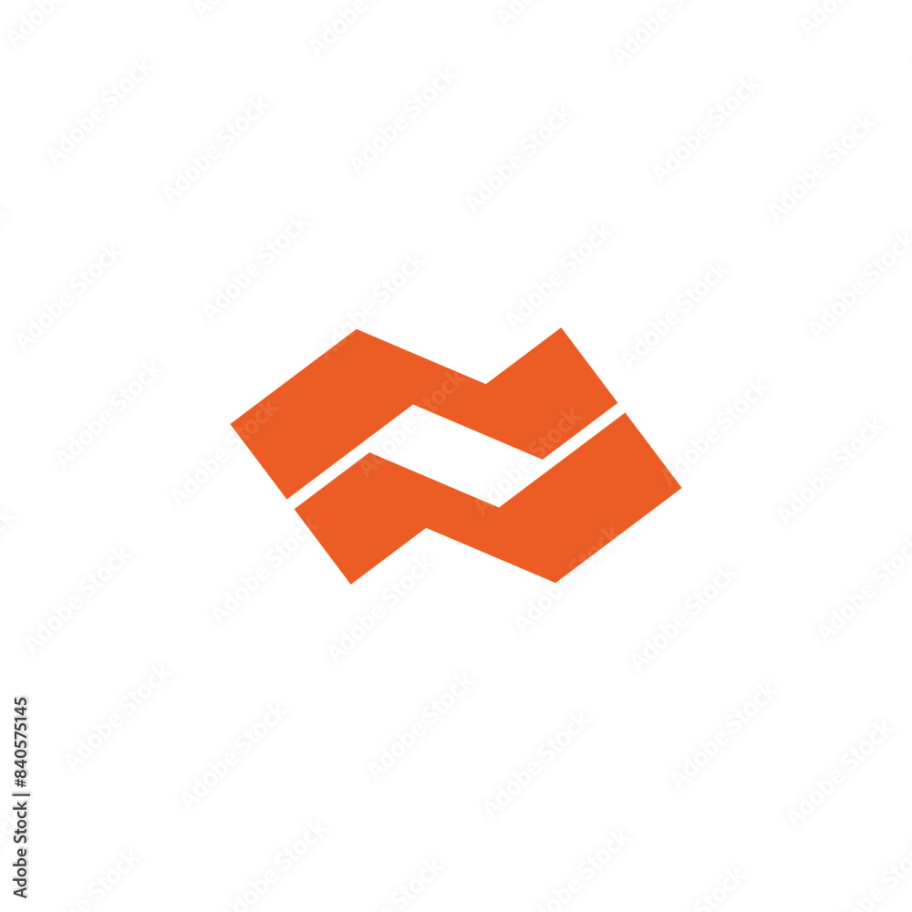 letter nv abstract simple geometric logo vector letter nv abstract simple geometric logo vector