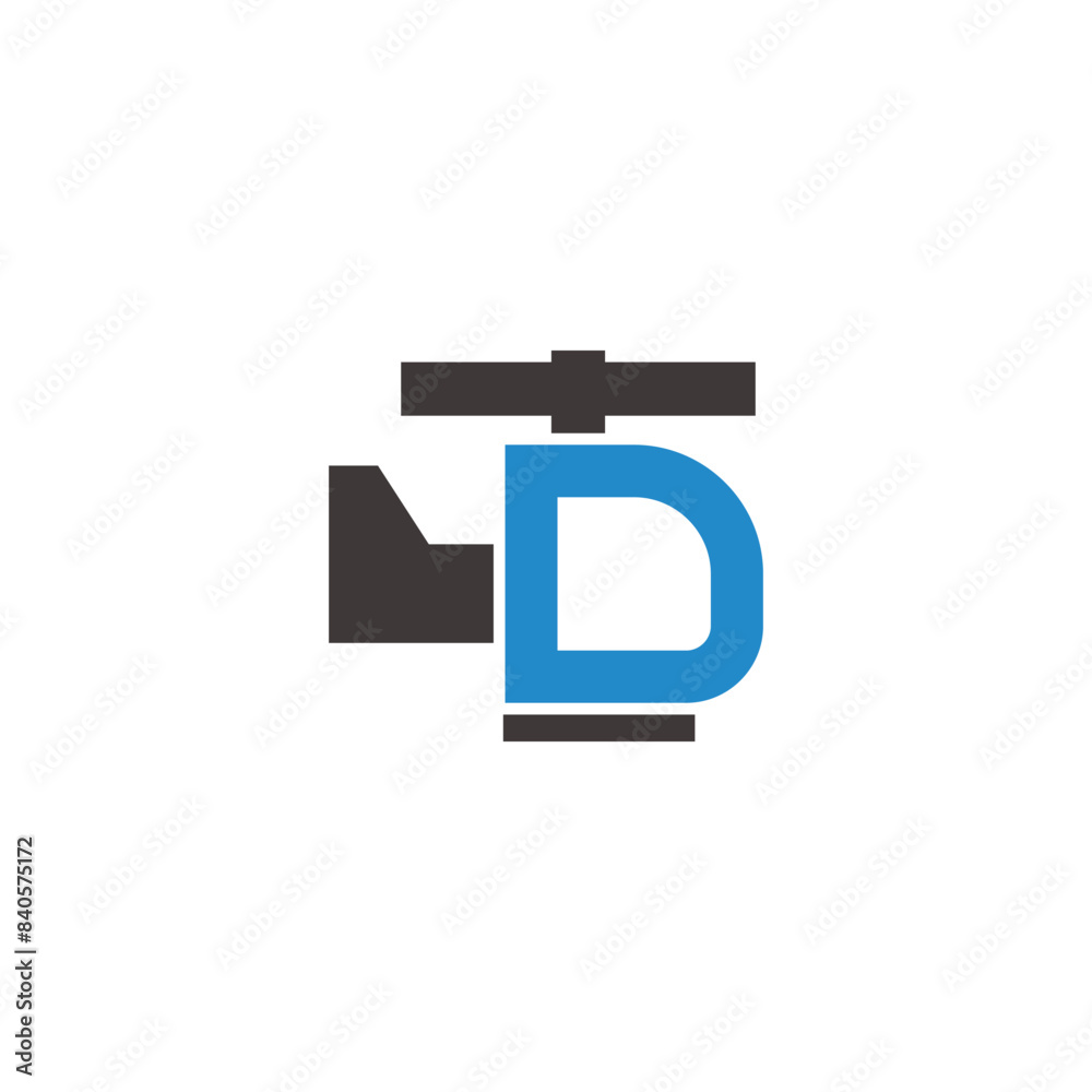 letter d doodle helicopter symbol icon vector letter d doodle helicopter symbol icon vector