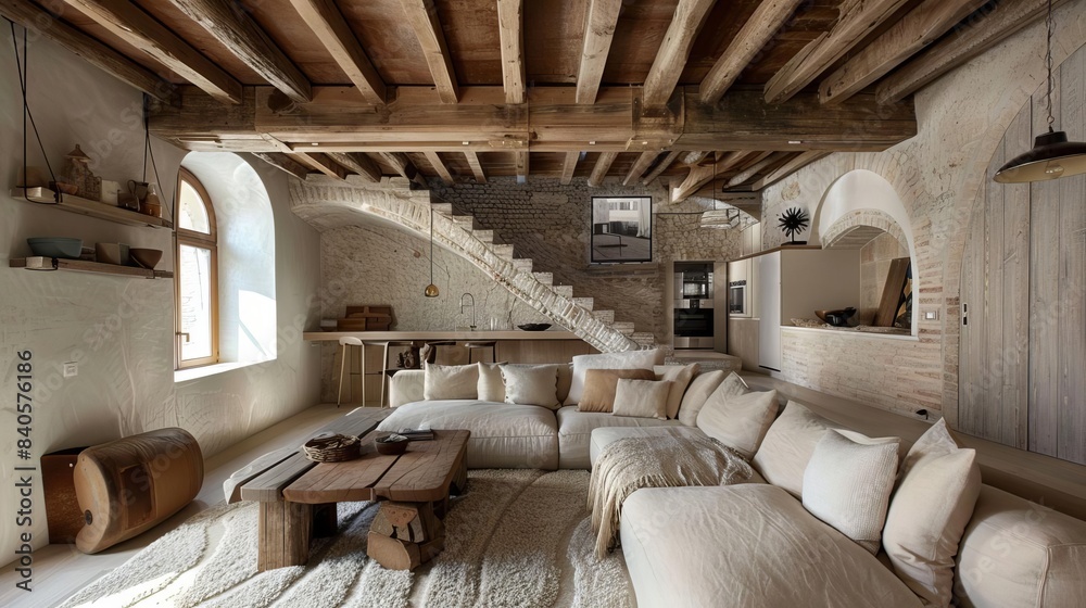 rustic living room with curved ceilings and charming wooden details interior design rustic living room with curved ceilings and charming wooden details interior design