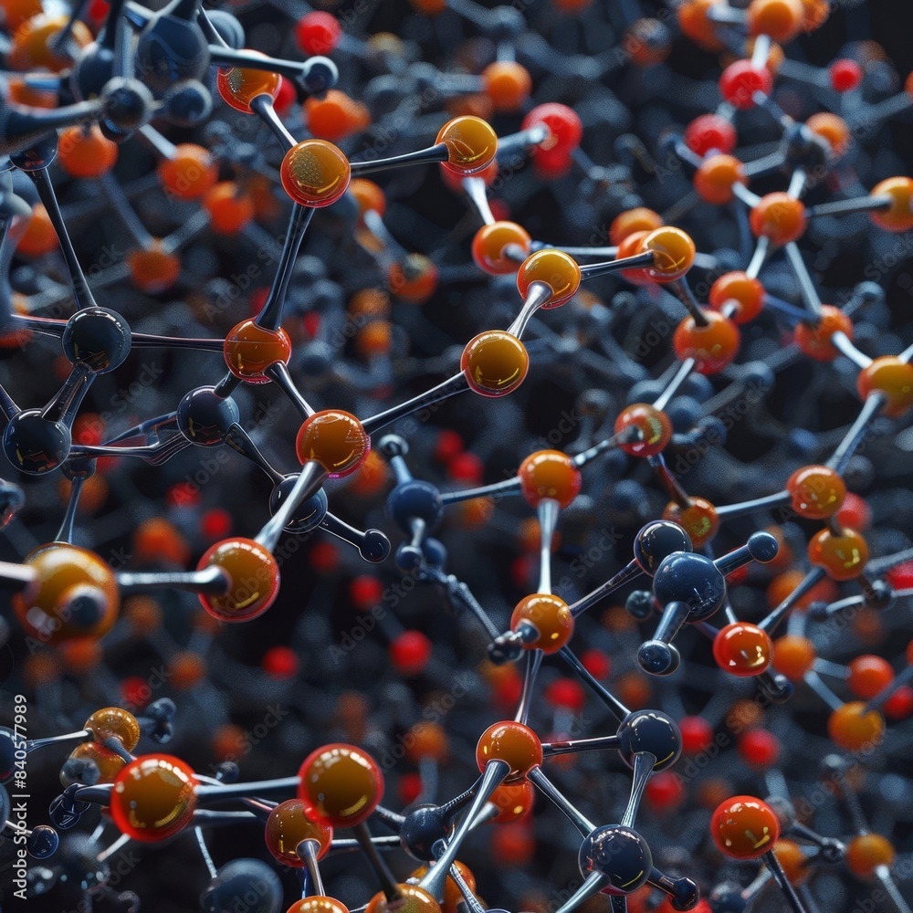 45 Microscopic view of 3D printed nano molecular structure artwork 45 Microscopic view of 3D printed nano molecular structure artwork