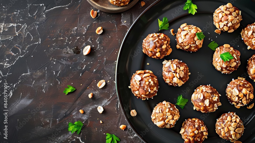 salty peanut butter pretzel bites delicious snack food top view food photography salty peanut butter pretzel bites delicious snack food top view food photography