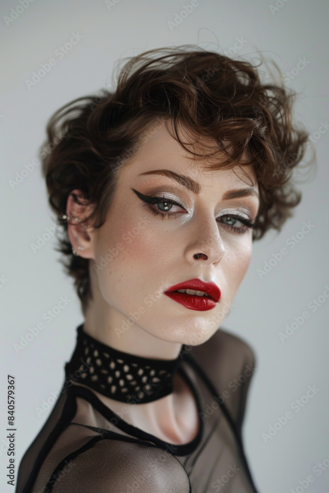 Portrait transgender woman, exuding confidence femininity. LGBTQ community, freedom of choice. Portrait transgender woman, exuding confidence femininity. LGBTQ community, freedom of choice.