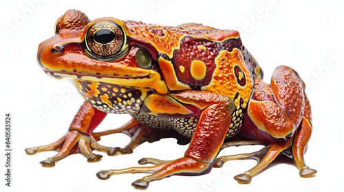 side view portrait of a madagascar tomato frog, dyscophus antongilii, isolated on white isolated on white background, pop-art, png