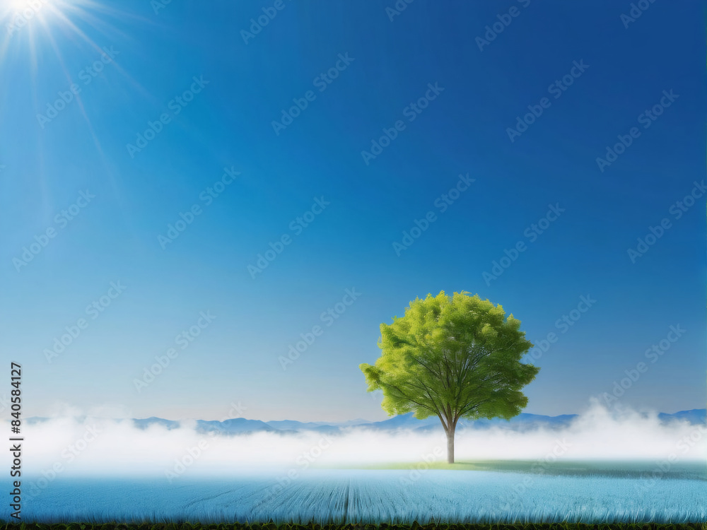 Fototapeta premium A serene, clear blue sky with no clouds in sight.