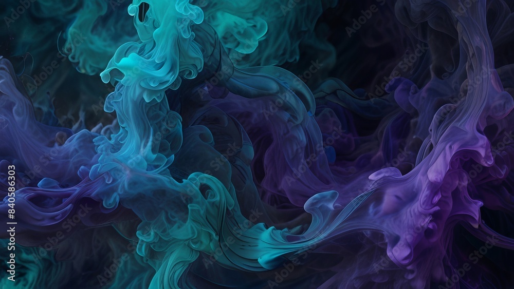Fototapeta premium Abstract colorful smoky background