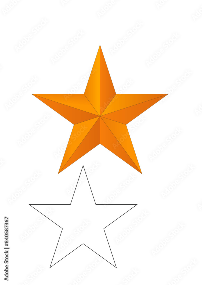 Fototapeta premium Customizable Five Point Star Logo - Editable Star Design for Your Brand