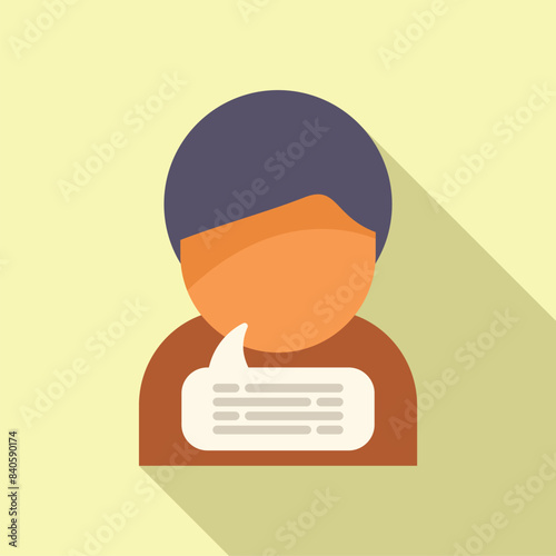 Minimalist vector image depicting an individual wearing a protective face mask
