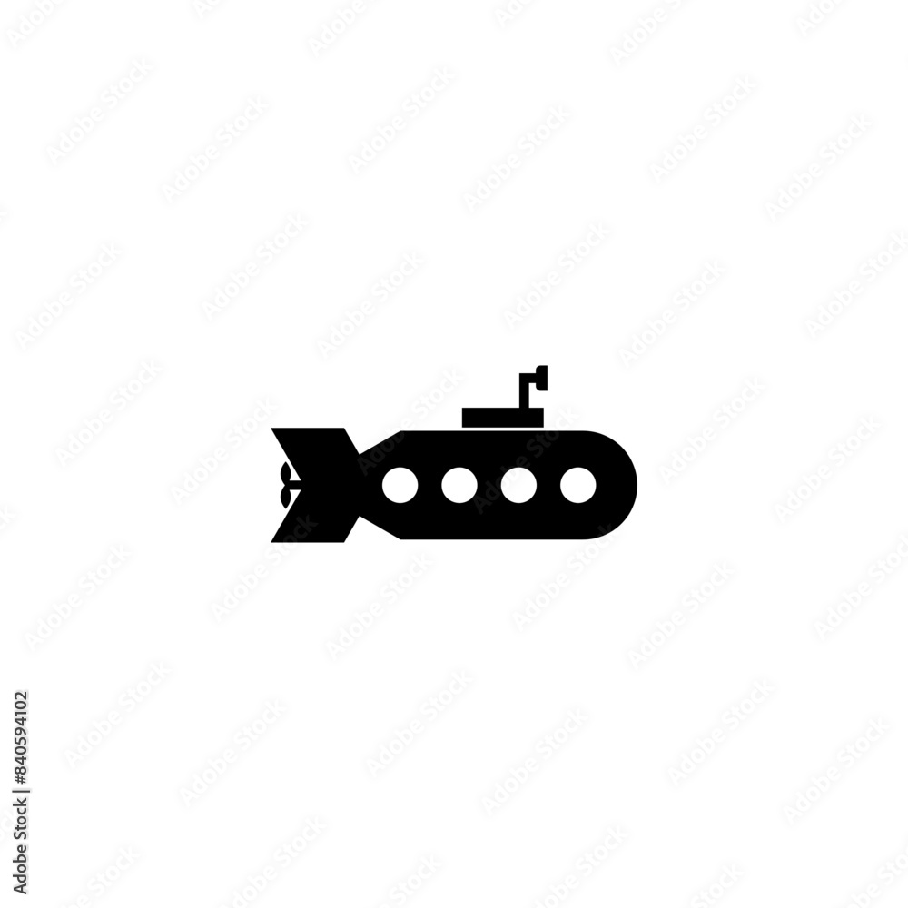Submarine icon isolated on white background Submarine icon isolated on white background