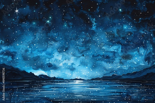 Night sky artwork by mark roberts photo
