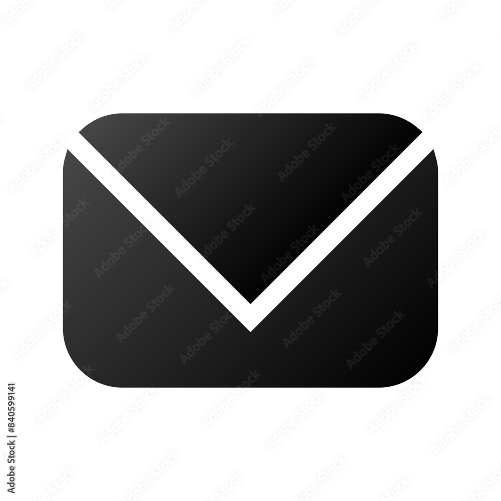 Mail envelope dark theme web ui ux communication minimal vector icon Mail envelope dark theme web ui ux communication minimal vector icon