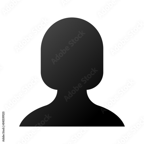 Female head dark theme web ui ux communication minimal vector icon