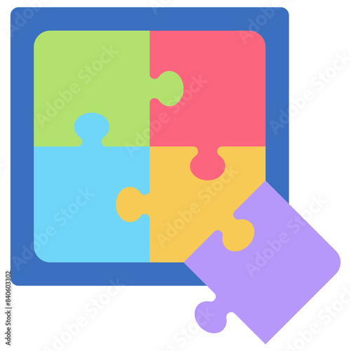 Puzzle Flat color Icon