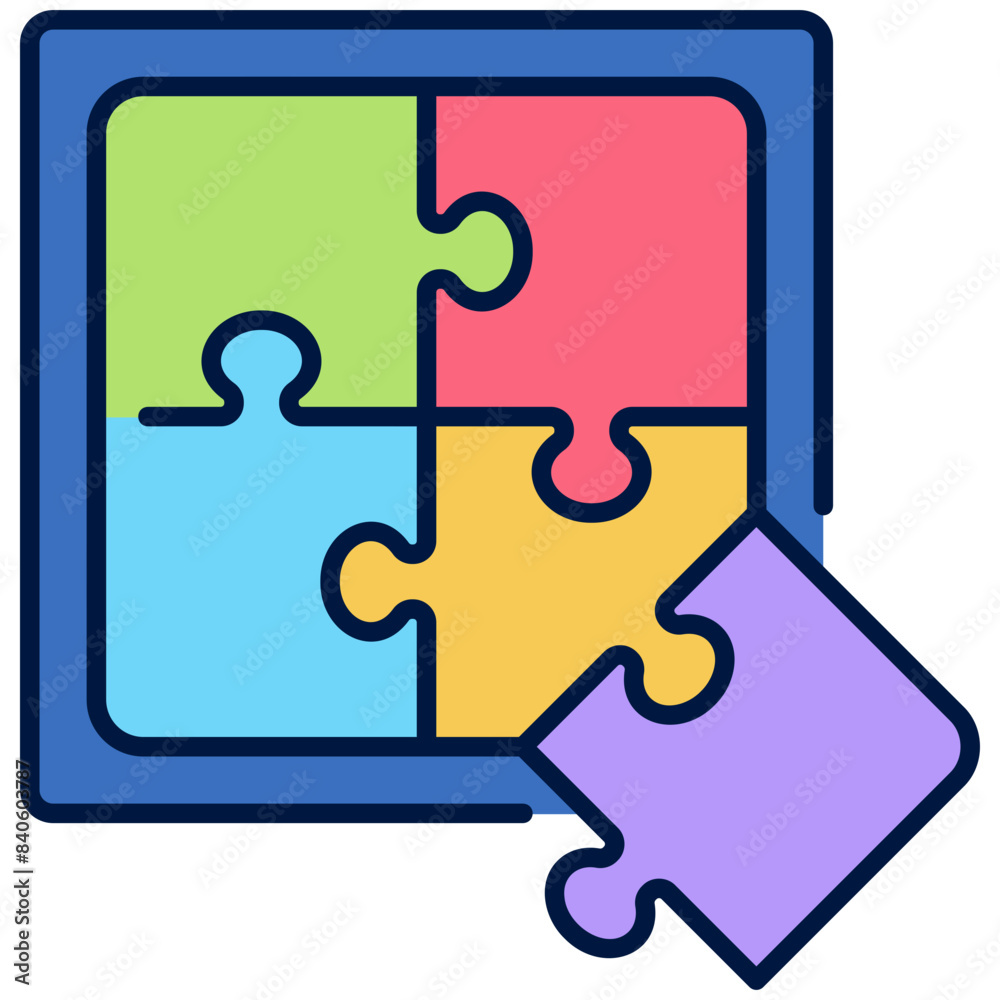 Puzzle Filled Line Icon Puzzle Filled Line Icon