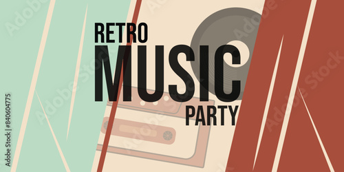vintage music themed background, suitable for banners, web banners, templates