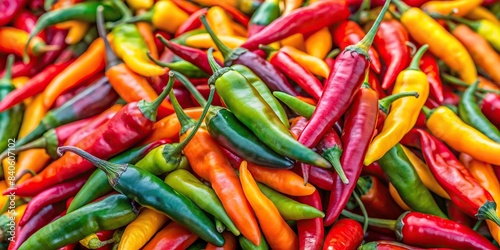 Photo of vibrant chili peppers on a background, chili peppers, spicy, vibrant, red, green, peppers, vegetables, cooking, ingredient, isolated, graphic design, hot, food, Mexican cuisine