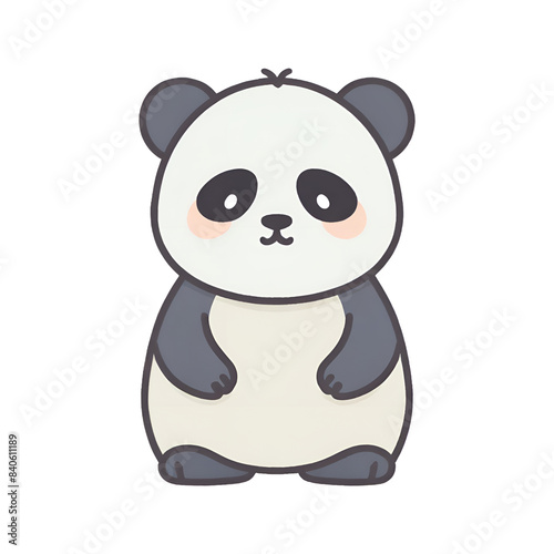 Panda transparent, cute, simple icon, PNG, can be easily used. © NatthaponG21