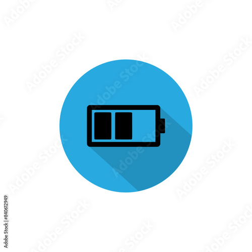 Battery icon vector illustration. battery charge level. battery charging sign and symbol.  photo