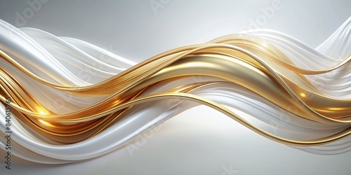 Abstract, white and gold waves pattern design, abstract, white, gold, waves, pattern, design, texture, background, artistic, flowing, fluid, elegant, decorative, modern, digital art