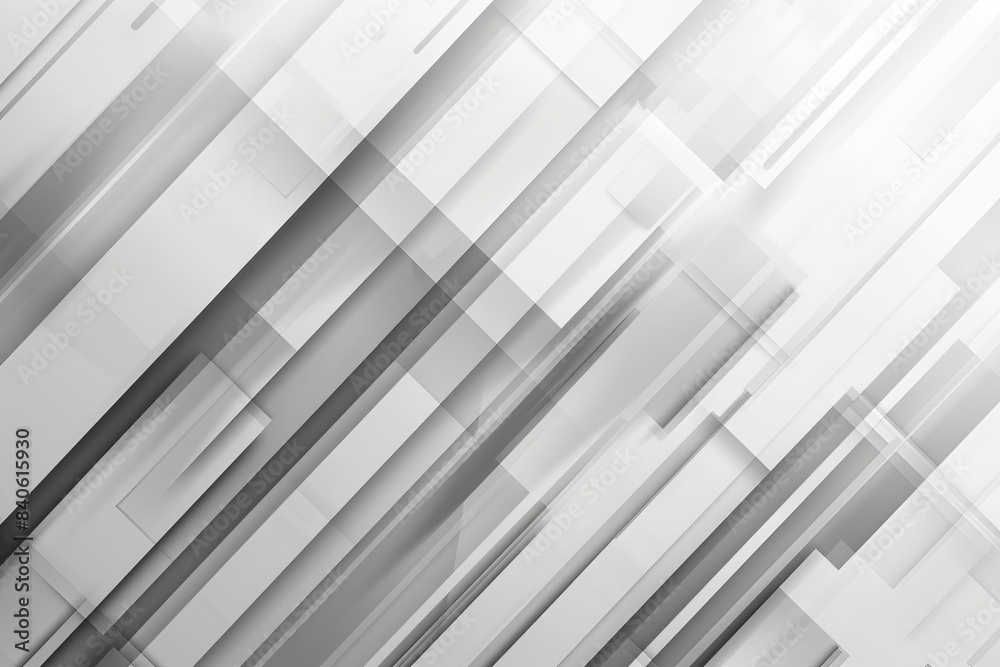 Obraz premium Abstract geometric pattern with white and gray rectangles.